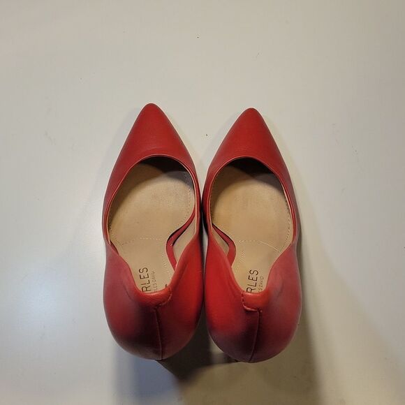 CHARLES BY CHARLES DAVIS POINTED TOE LEATHER HIGH HEEL STILETTOS SHOE - Picture 12 of 15